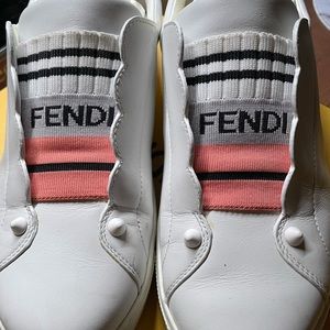 Fendi Sneakers White Leather